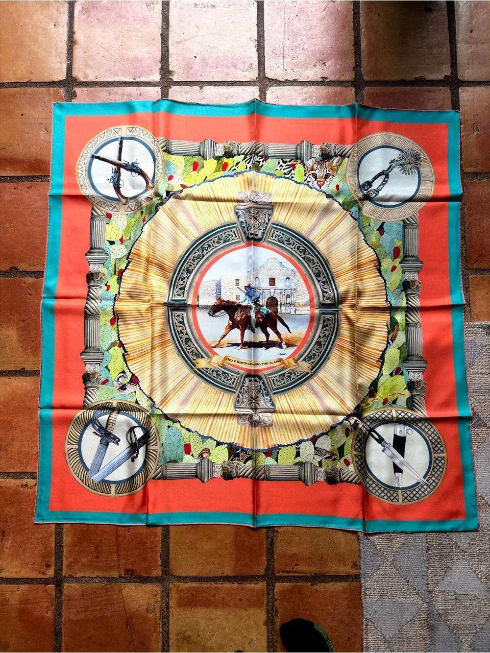Estancia Collection Silk Scarf and Dove Scarf Ring